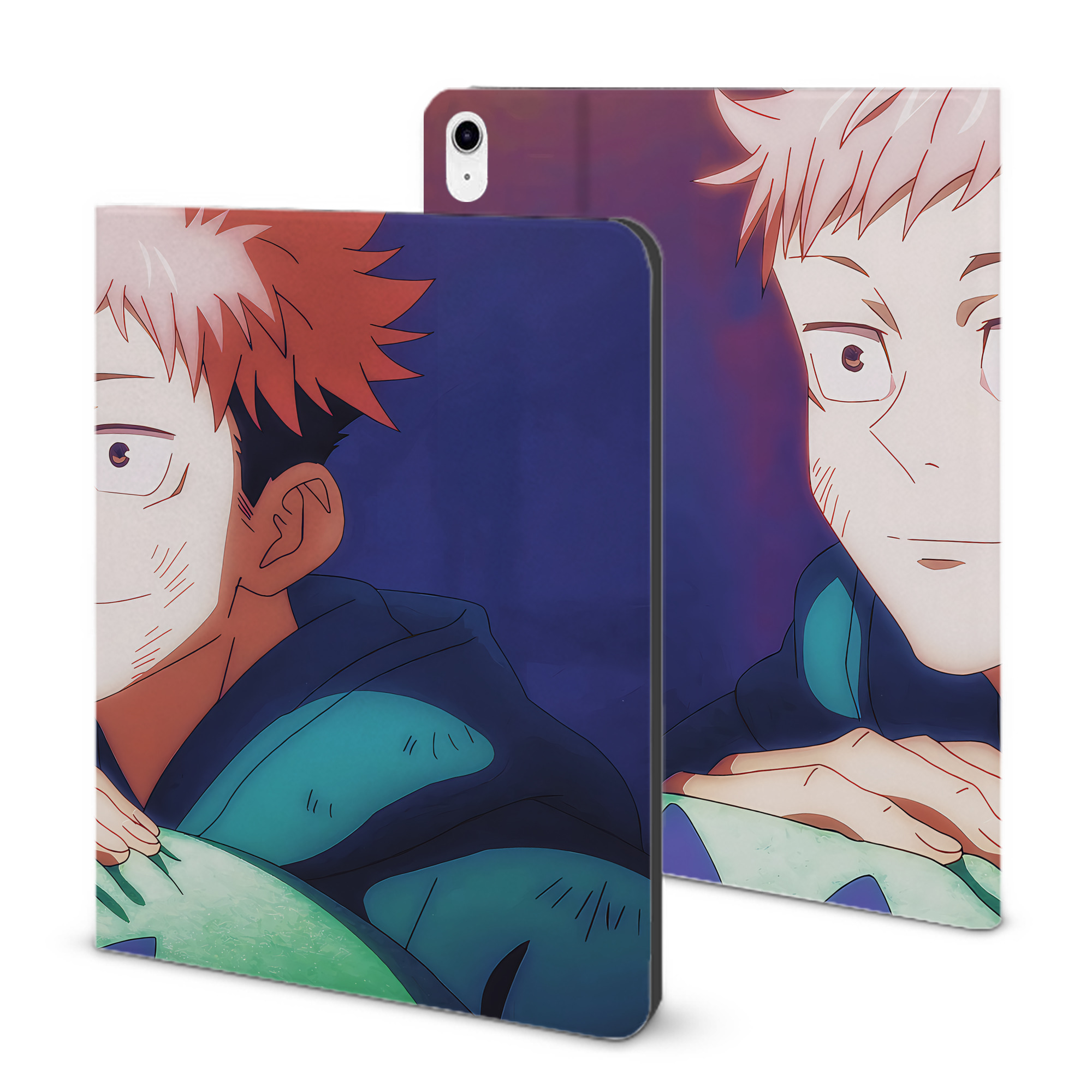 （画像用） 呪術廻戦 Jujutsu Kaisen IPad ケース ブック型 PUレザー TPU 耐衝撃 軽量 薄型 ペン収納なし 全面保護 IPad 各モデル対応